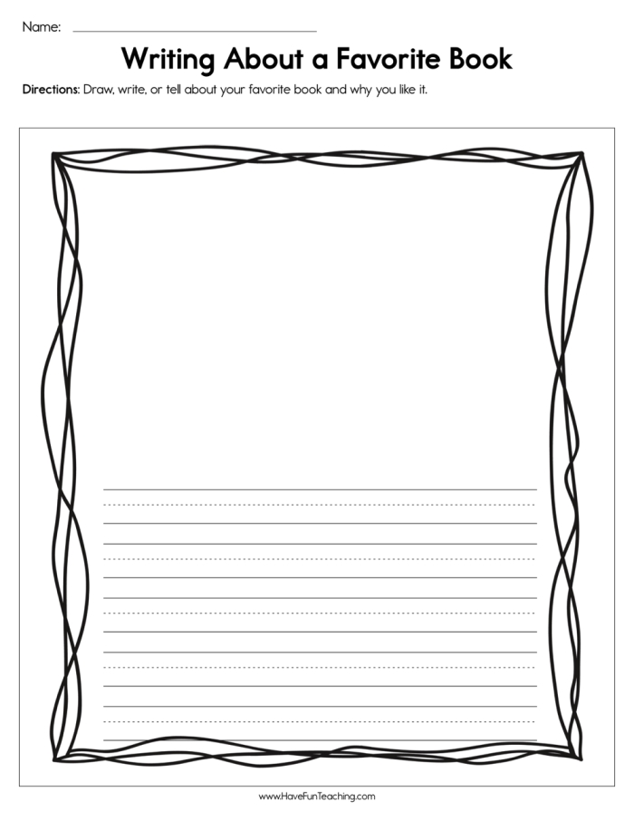 Opinion writing organizer designed for young students to express their favorite book My Favorite Book Outline worksheet for second graders to organize their thoughts