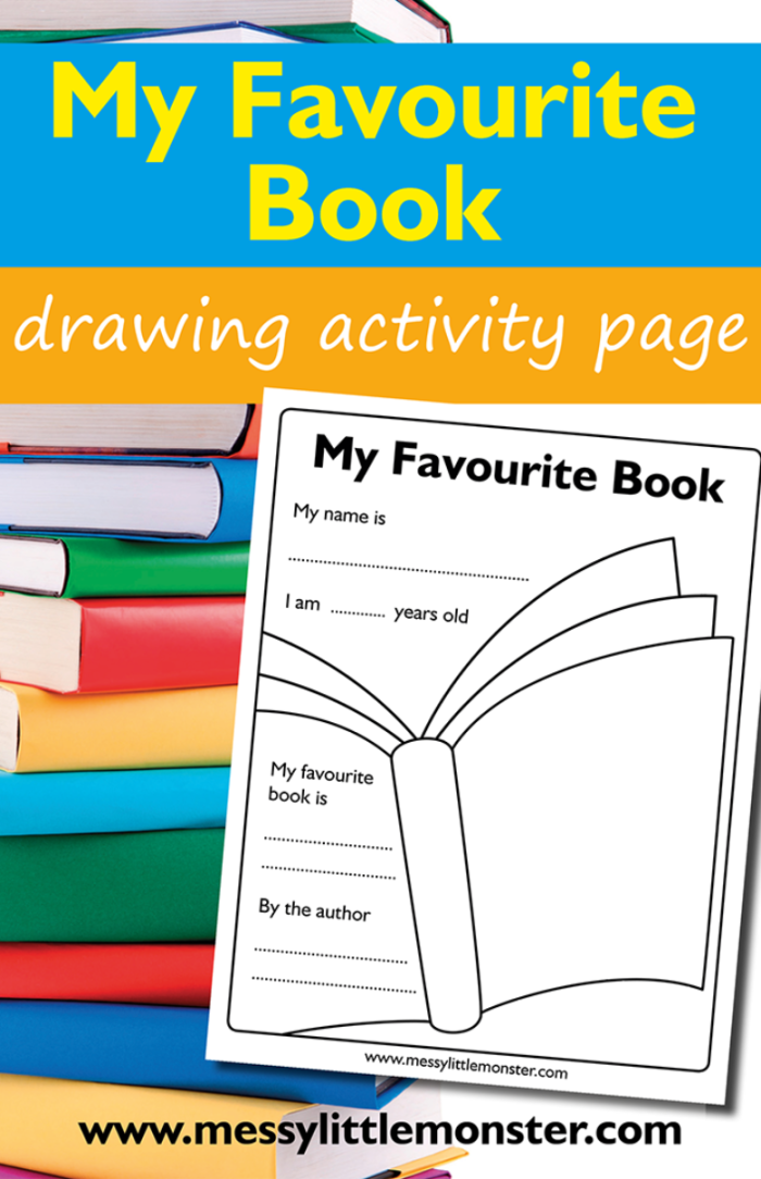 Worksheet image showcasing an easy-to-follow organizer for writing about a favorite book My Favorite Book Outline worksheet designed for second graders to organize their thoughts for opinion writing