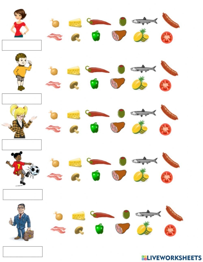 Worksheet image showcasing kindergarten students' favorite pizza choices Kids engaging with the My Favorite Pizza worksheet for subtraction practice