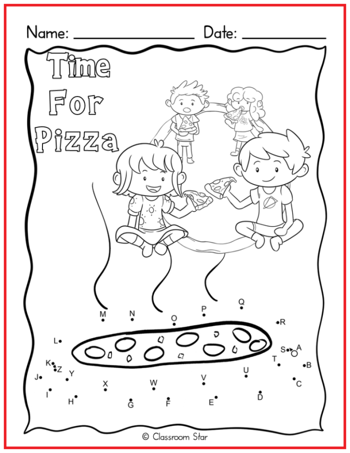 Subtraction worksheet for Kindergarten Students engaged in the My Favorite Pizza worksheet focused on subtraction. Fun and creative pizza worksheet for kindergarten students to express their favorite pizza.