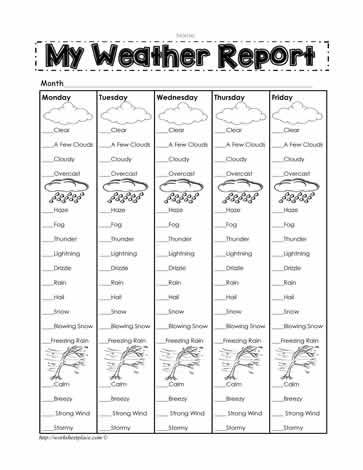 Integers and Rational Numbers worksheet for Second Grade A colorful worksheet titled "My Internal Weather Report" designed for second graders to explore their emotions. An engaging resource for teaching integers and rational numbers through self-awareness activities.