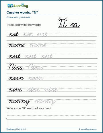 Pre-K phonics worksheet for identifying objects that begin with the letter N