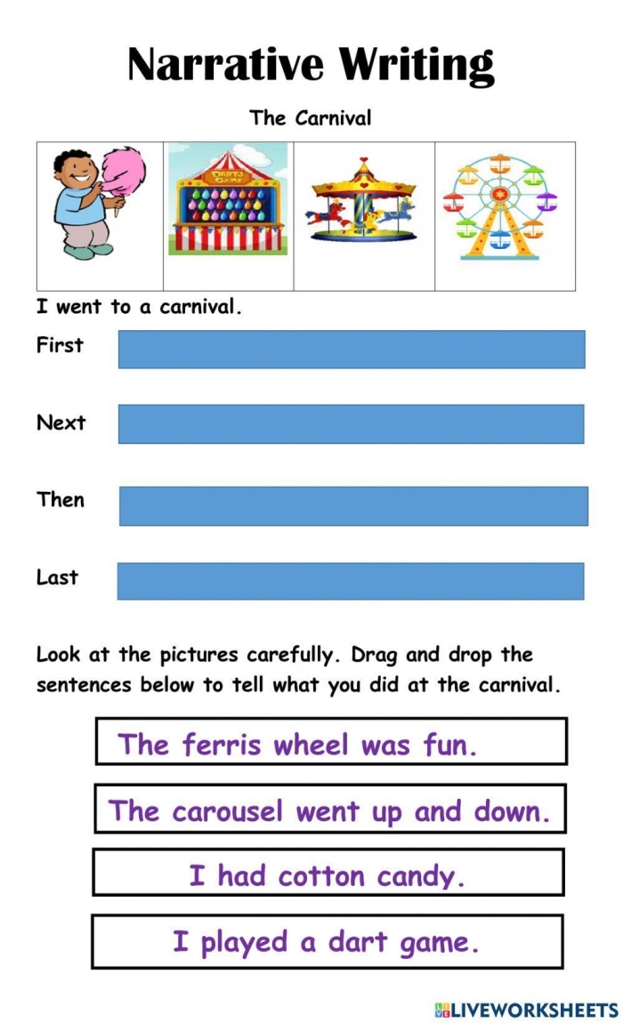 Complete the Table Narrative Elements Worksheet for Third Grade A third grade student completing a narrative elements table worksheet to identify story parts.