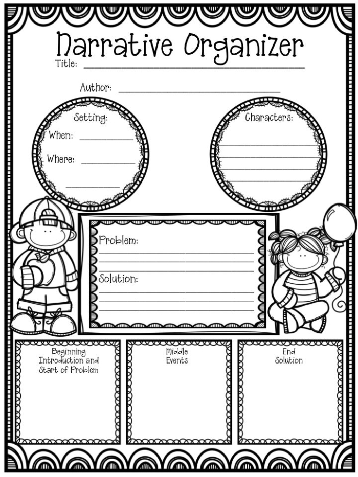 Young students using a graphic organizer to plan their narrative writing about earning something valuable. Narrative Writing Graphic Organizer for Sixth Grade: Working Hard to Earn Something Worksheet.