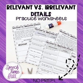 Narrative Writing Exercise Removing Irrelevant Details Worksheet Number 6 Sixth grade narrative writing worksheet focusing on identifying and removing irrelevant details