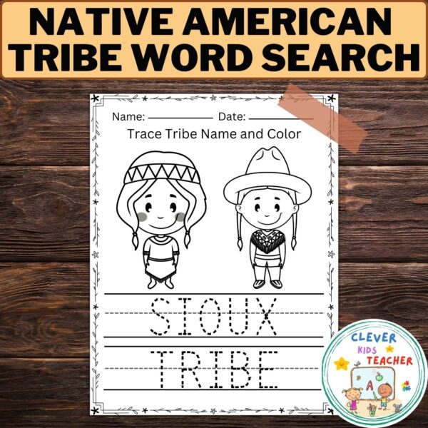 Native American Cultural Areas Learning Map for Elementary Students Map showing Native American cultural regions including the Pacific Northwest, Southwest, Great Plains, Eastern Woodlands, and California areas with distinct geographical features for third grade students to learn and color