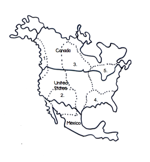 Native American Cultural Areas worksheet twenty-one for third grade science Third grade student coloring a map of Native American cultural regions for a science lesson