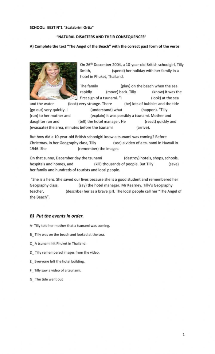 Causes and Effects of Natural Disasters Worksheet for Fifth Grade Lesson 20 Fifth grade students identifying the causes and effects of natural disasters on a worksheet