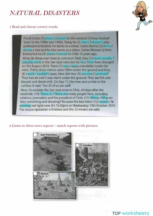 Engaging fifth-grade worksheet on natural disasters' causes and effects Worksheet illustrating the causes and effects of natural disasters for fifth graders