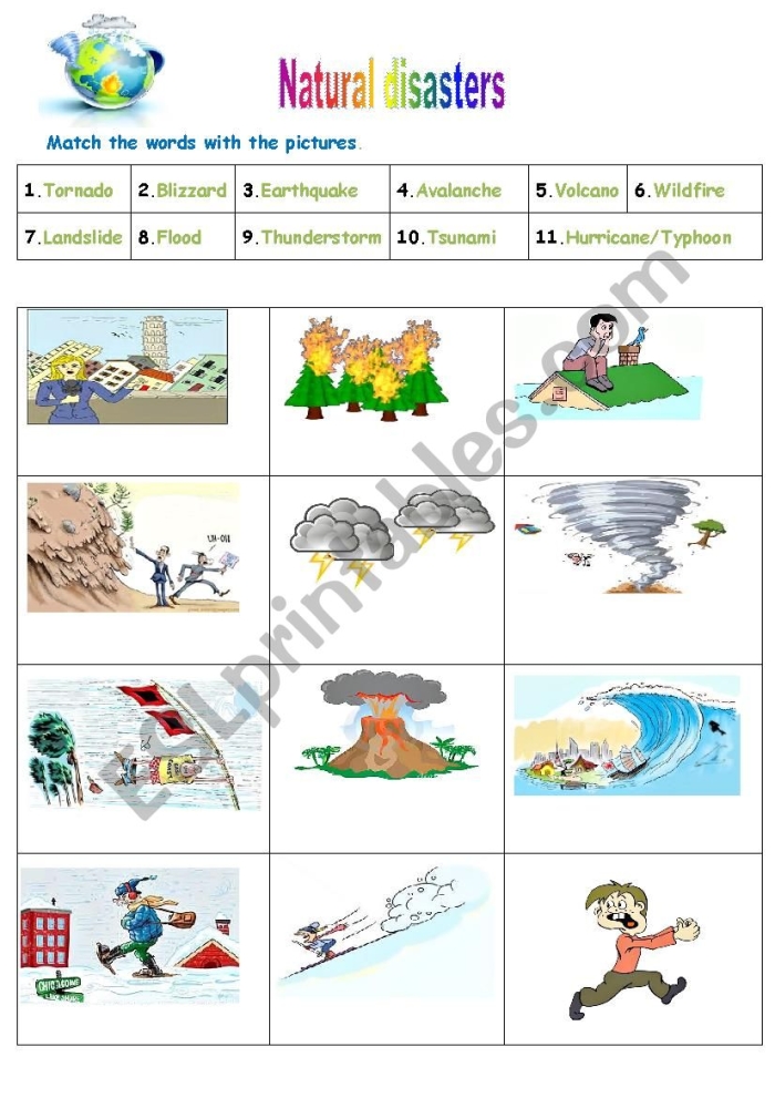 Causes and Effects of Natural Disasters Worksheet 22 Fifth grade student filling out a worksheet about the causes and effects of natural disasters