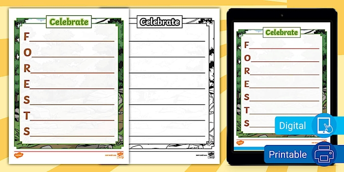 Engaging worksheet to help young learners create acrostic poems about nature Nature Walk Acrostic Poems worksheet for kindergarten students featuring examples and writing prompts