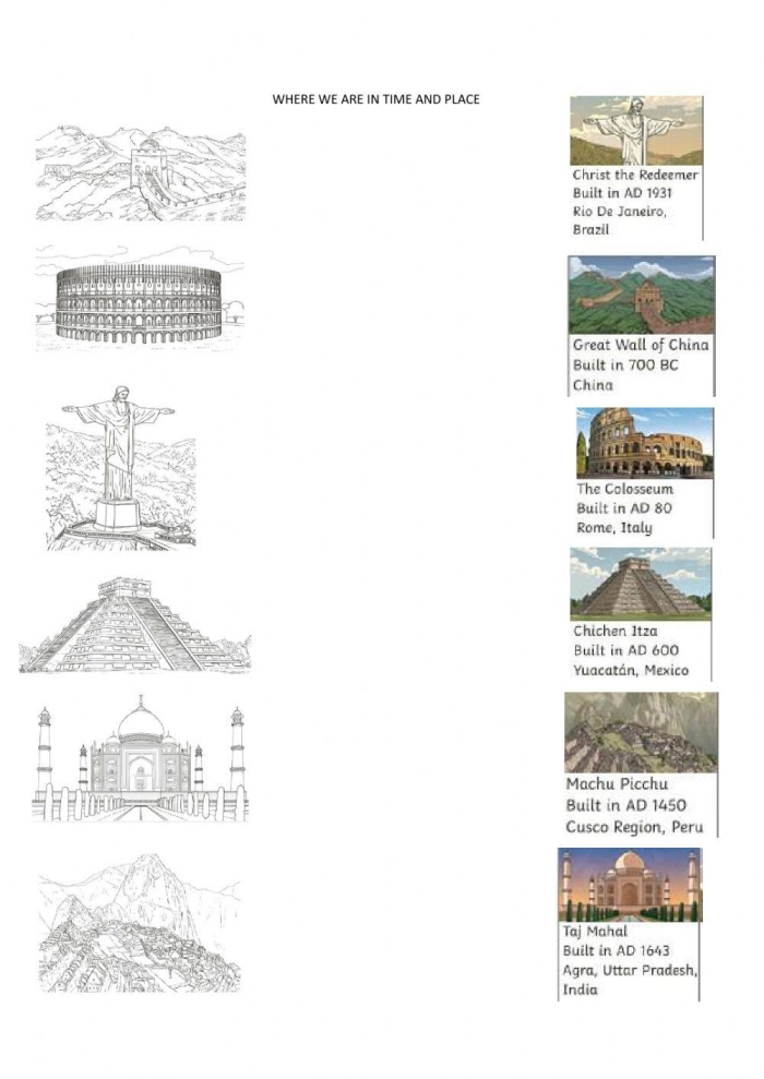 New 7 Wonders Word Search worksheet for second graders to enhance vocabulary