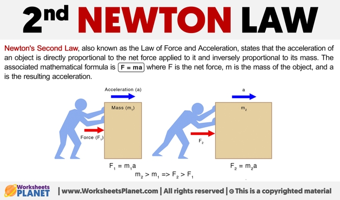 Sixth grade student working on a Newton's Second Law mass, force, and motion worksheet