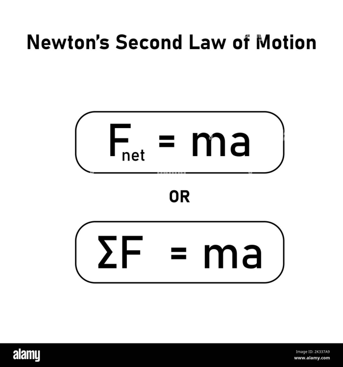 Worksheet illustrating Newton's Second Law focusing on mass, force, and motion for sixth graders