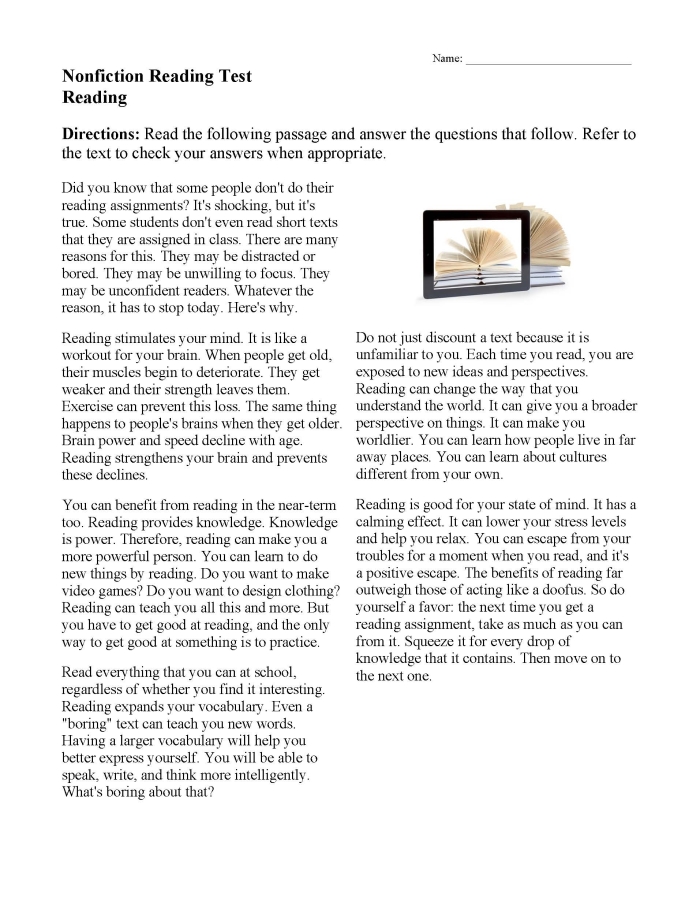 Worksheet featuring nonfiction reading comprehension about the history of cars for fourth graders