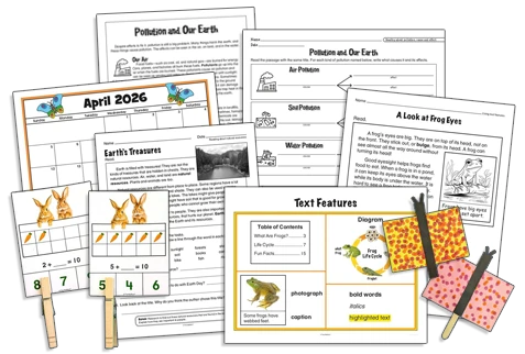 Nonfiction text features worksheet for third graders focused on the Winter Olympics