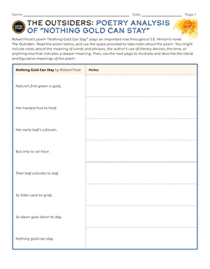 Worksheet for pre-reading activity on stereotypes related to The Outsiders