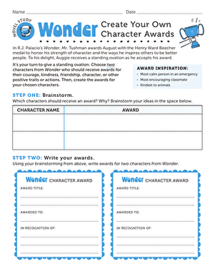Multiplication worksheet for Fourth Grade Character Tracker worksheet for R.J. Palacio’s Wonder, designed for fourth graders to analyze characters. Graphic organizer for tracking character development in the novel Wonder.