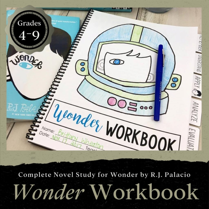 Novel Study: Wonder Acts of Kindness Activity Worksheet for Grade 4 Worksheet for the novel Wonder focusing on acts of kindness for fourth graders