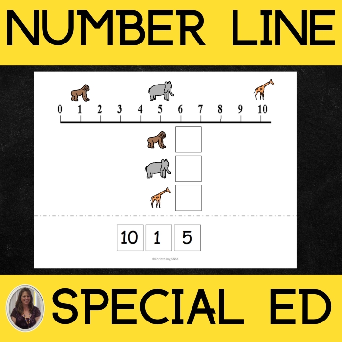 Number Line worksheet for kindergarten students focusing on counting and number recognition