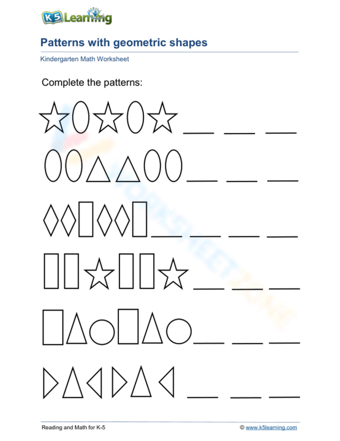 Complete the Pattern worksheet to enhance number sense skills Worksheet for practicing number patterns with fractions for second graders