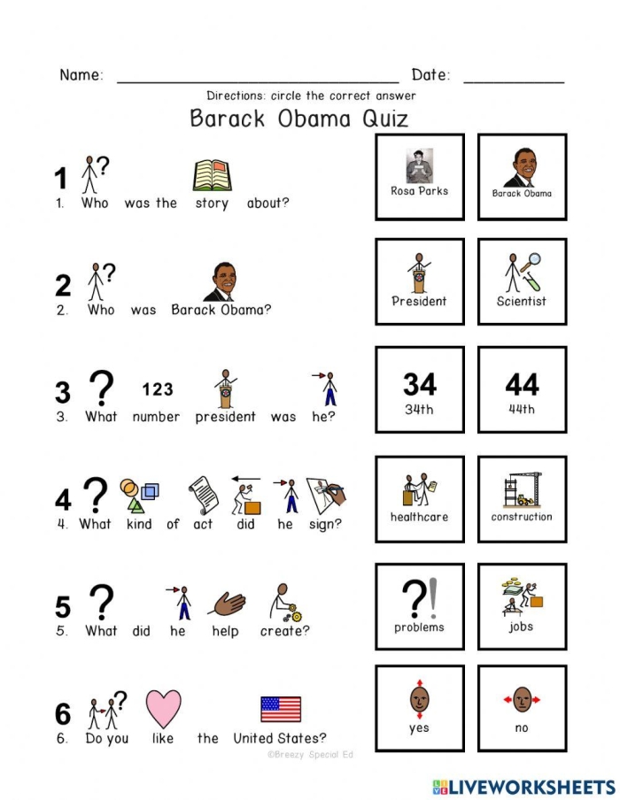 Barack Obama Life Timeline Activity for Elementary Learners Timeline showing key events from Barack Obama's life including his birth, education, and presidency for second grade students