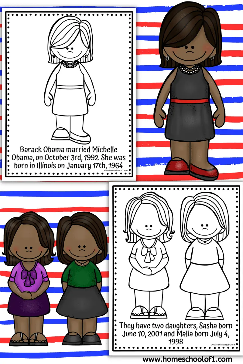 Barack Obama Life Events Timeline Activity for Elementary Learners Timeline showing key events from Barack Obama's life with dates and illustrations for second grade students