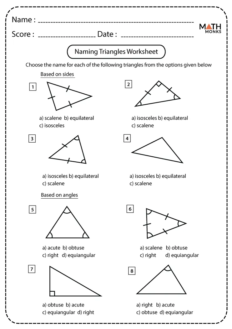 Worksheet featuring obtuse triangles for finding missing base values