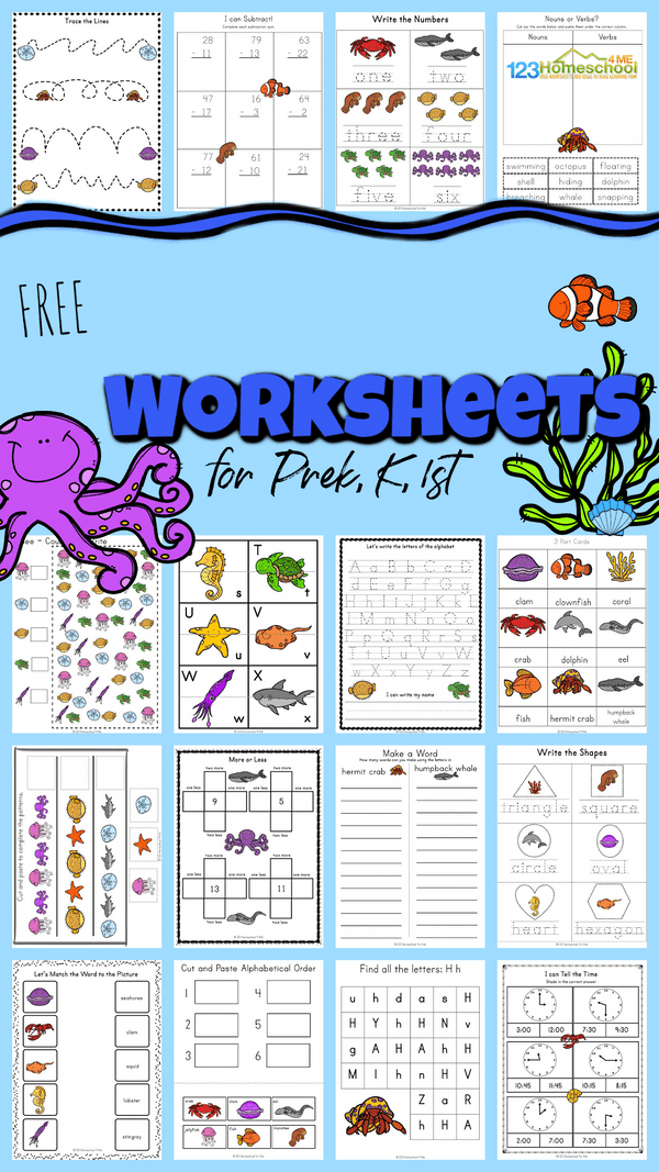 Engaging ocean habitat creation activity for Pre-K students Colorful cut-and-paste ocean worksheet designed for preschoolers to explore marine life