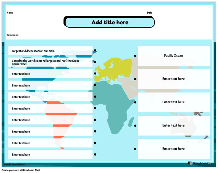 Third grade math puzzle worksheet featuring ocean-themed learning activities for identifying main ideas and supporting details in nonfiction texts