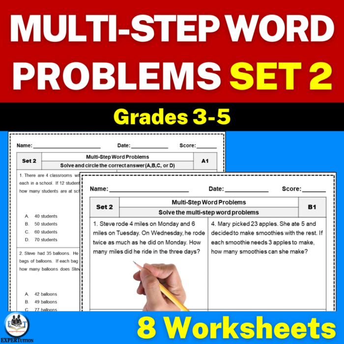 Ocean Adventure Math: Multi-Step Subtraction and Division Practice for Grade 3 Third grade students solving ocean-themed multi-step word problems involving subtraction and division operations