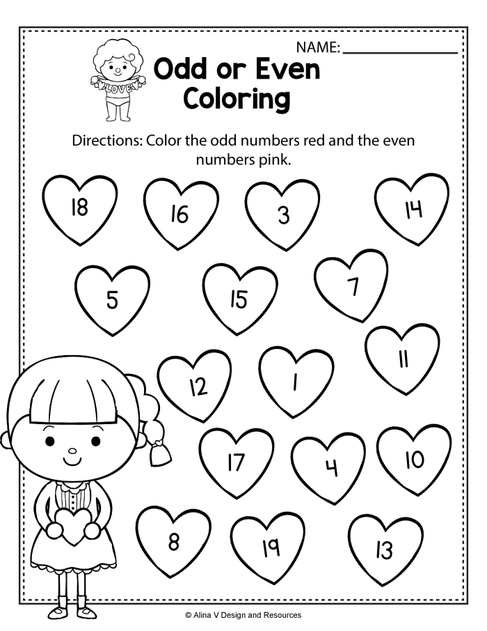 Fill-in-the-bubble odds and evens worksheet for math learners Worksheet featuring numbers where students identify odd and even values