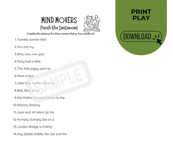 Old Mother Hubbard worksheet for kindergarten phonics activities