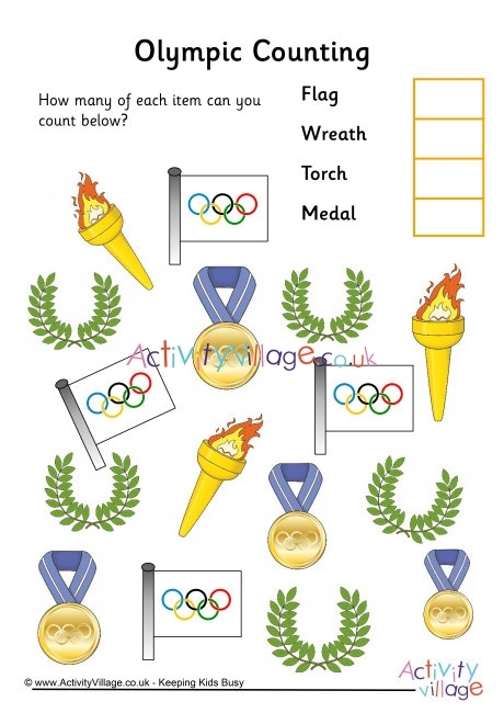 Olympic Math worksheet featuring gymnastics scores for practicing mean, median, and mode calculations