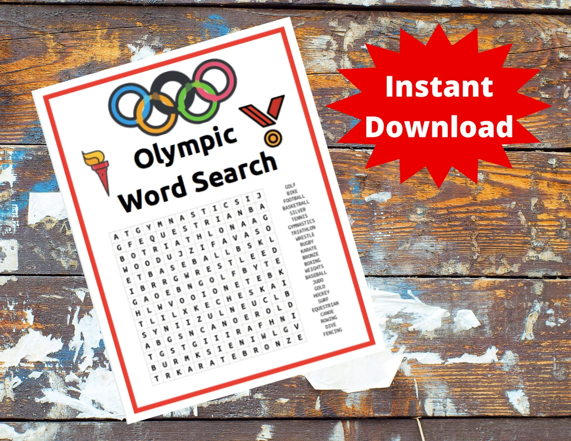 Olympic-themed word search worksheet for third graders to enhance their vocabulary skills