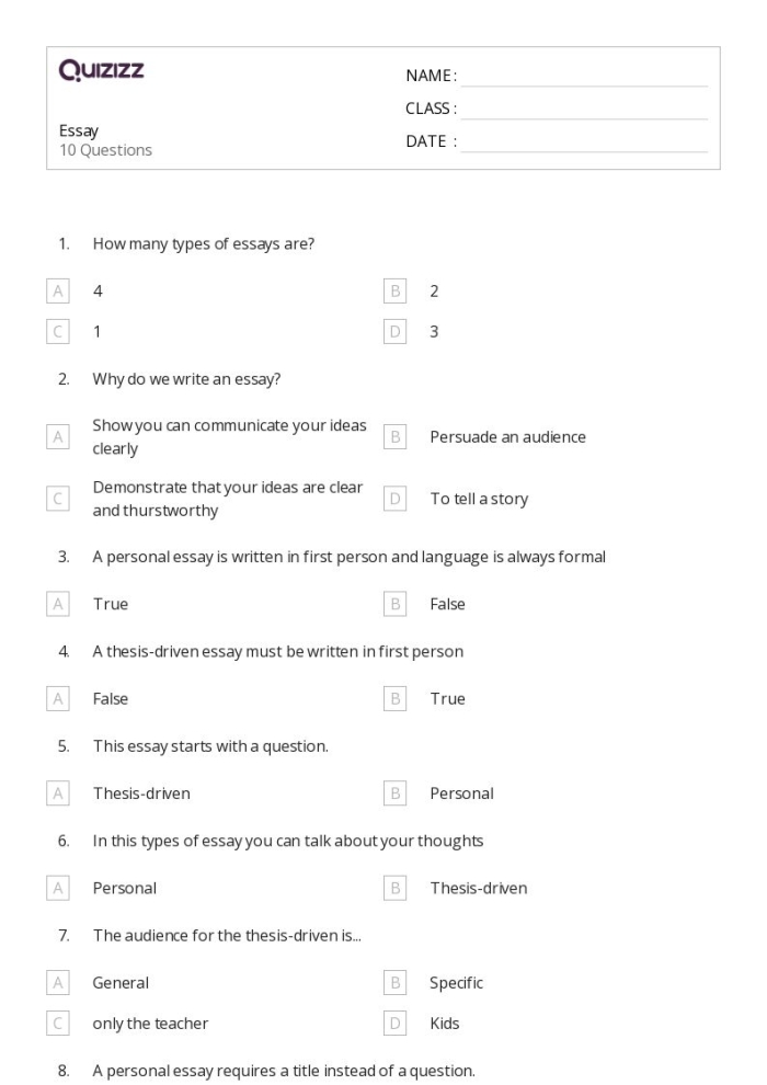 Opinion Essay Anchor Paper Worksheet for Fourth Grade Lesson 14 Fourth grade student worksheet featuring an opinion essay anchor paper for learning persuasive writing components