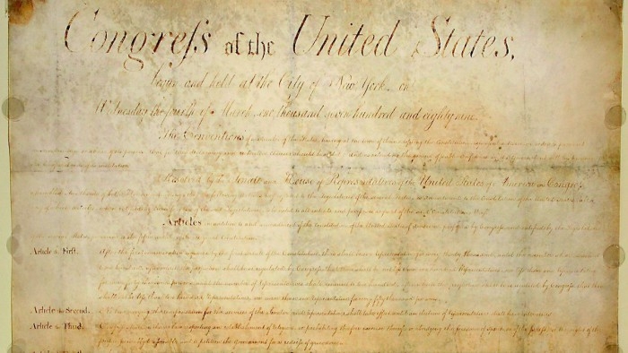 Engaging activity on constitutional rights for young learners Worksheet exploring the First and Fourth Amendments for fourth graders