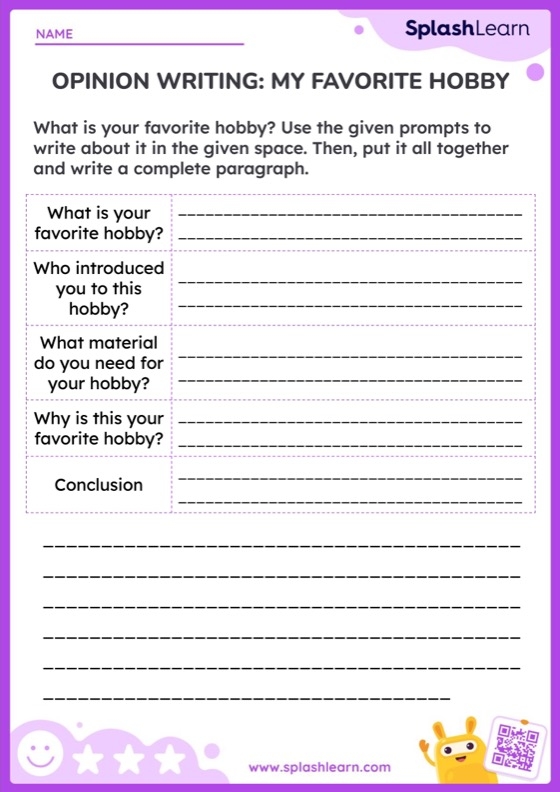 Colorful worksheet for first graders on opinion writing about favorite ice cream flavors