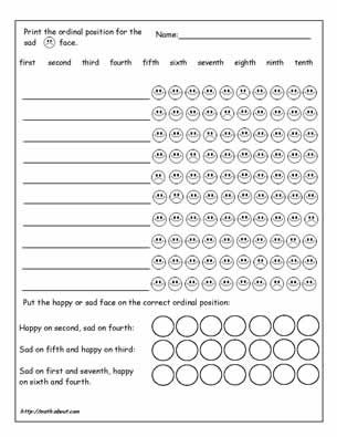 Second grade worksheet for distinguishing between ordinal and cardinal numbers numbered 18