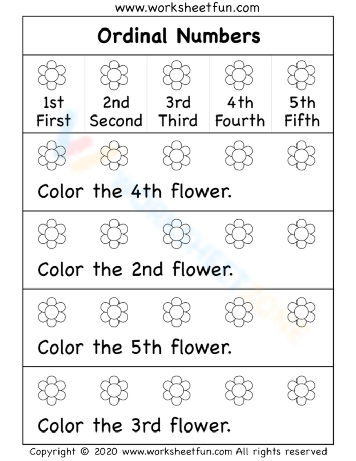Ordinal Numbers Worksheet 21 Identifying Positions and Subtraction Practice First grade subtraction worksheet focusing on identifying ordinal numbers through shaded visual cues