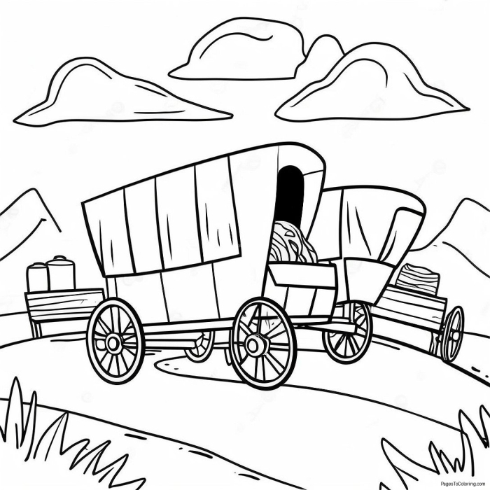 Illustration of the Oregon Trail highlighting the journey of pioneers in 1843 Oregon Trail map depicting the historic Wagon Train of 1843 route for educational purposes