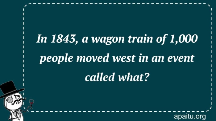 Oregon Trail Map: Explore the historic journey of the 1843 wagon train Map depicting the Oregon Trail route taken by the Wagon Train of 1843 for educational purposes
