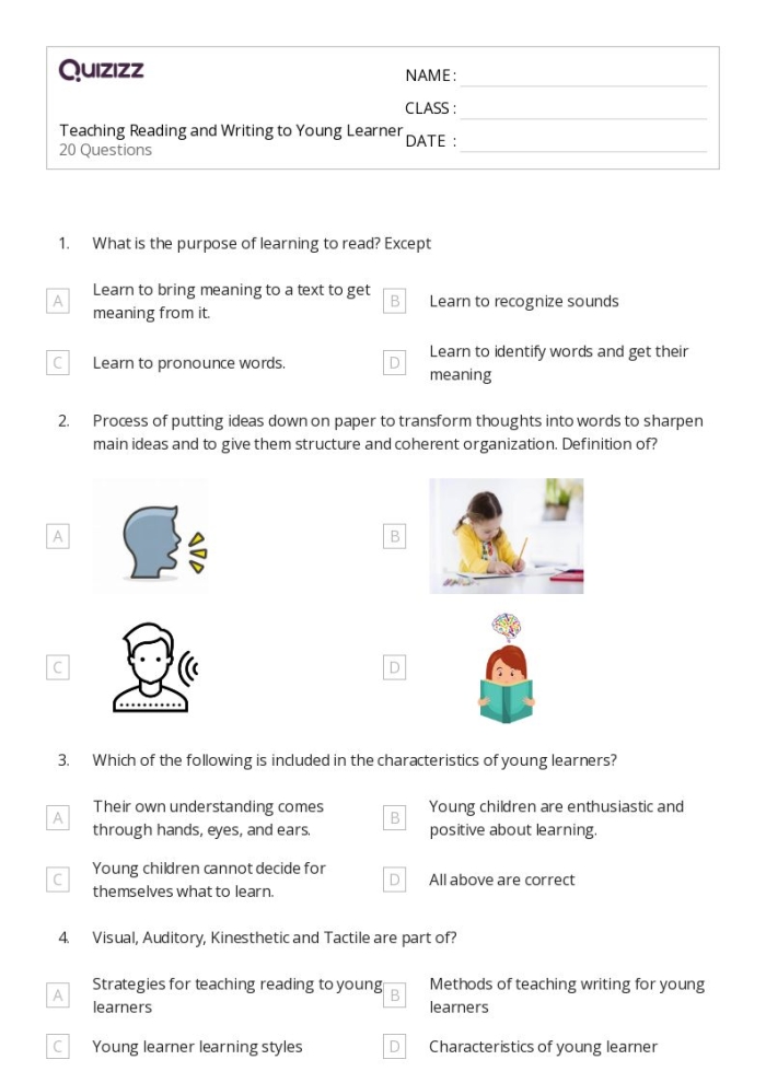 Worksheet for organizing thoughts in writing for fourth graders
