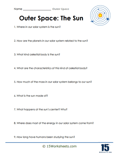 Outer Space Math worksheet for Pre-K kids featuring fun subtraction activities