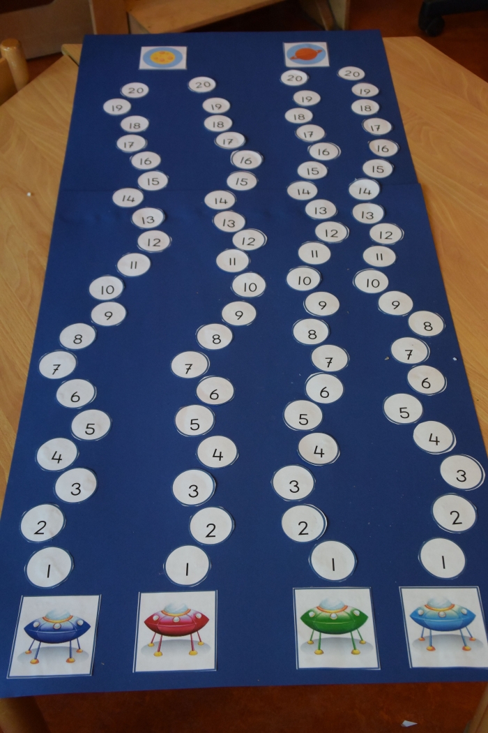 Outer Space Math worksheet featuring fun subtraction exercises for Pre-K kids