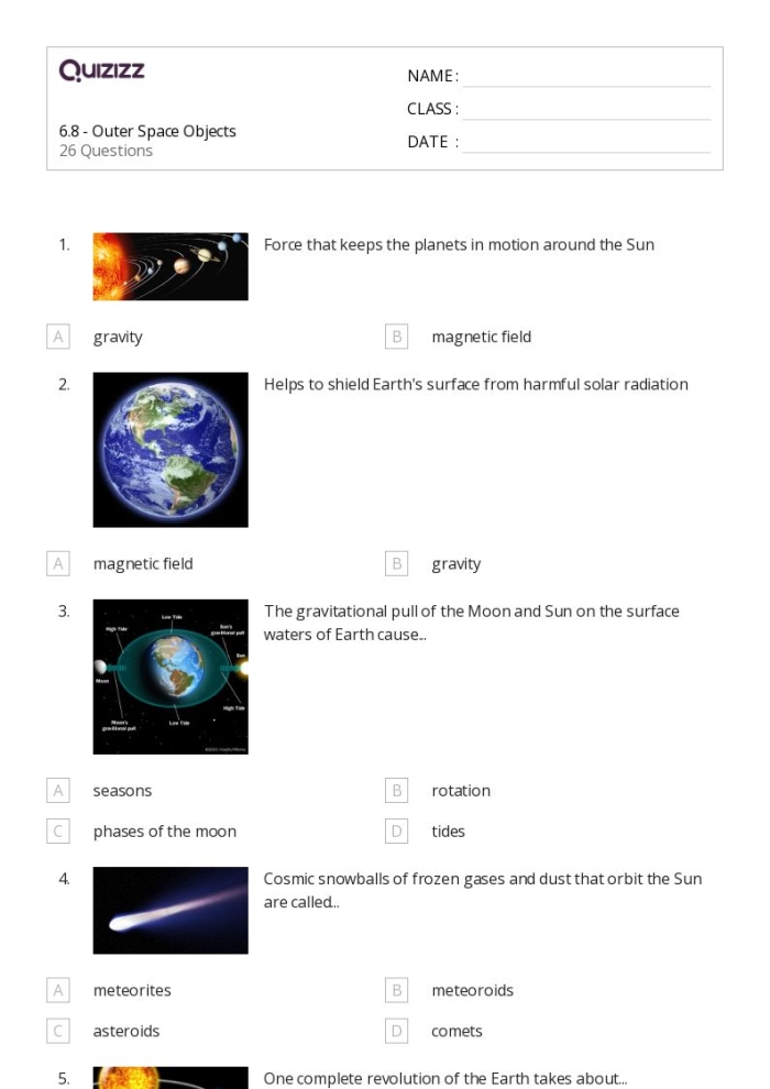 Outer Space Math worksheet featuring fun subtraction exercises for preschoolers
