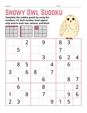 Paint by Number Sudoku 3 worksheet for fourth grade math practice