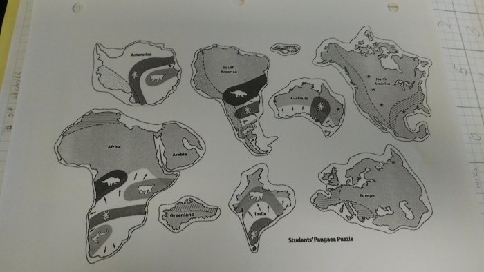 Educational resource for Earth and Space Science students on Pangea concepts Pangea worksheet illustrating the ancient supercontinent and its formation theories