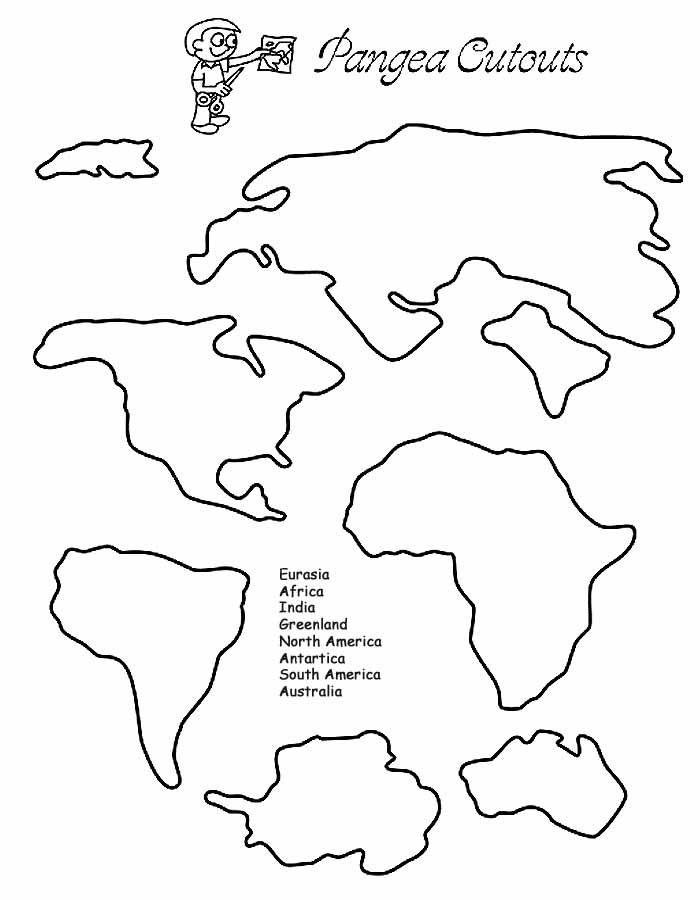 Educational resource illustrating Pangea and its significance in understanding earth's structure Pangea worksheet for exploring the theory of continental formation in Earth and Space Science