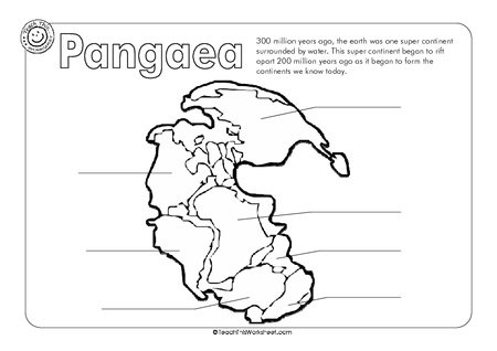Educational resource on the Pangea theory for social studies and science classes Pangea worksheet designed for Earth and Space Science students to explore continental formation